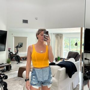 Denim overalls, Abercrombie, and Fitch size extra small